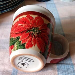 Poinsettia Coffee Cup by Winter Hill Studio ROYAL NORFOLK Pottery